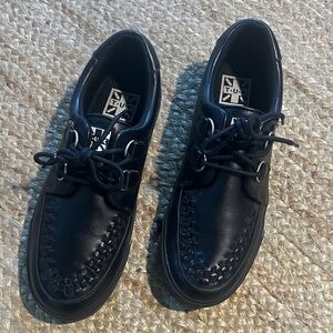 TUK Black Leather Loafers